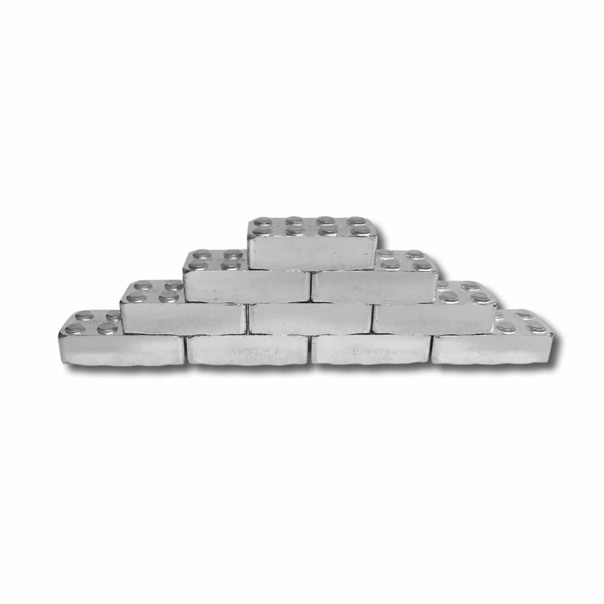 Monarch Precious Metals Monarch Precious Metals 1 oz .999 Fine Silver Building Block Bar - 2x4