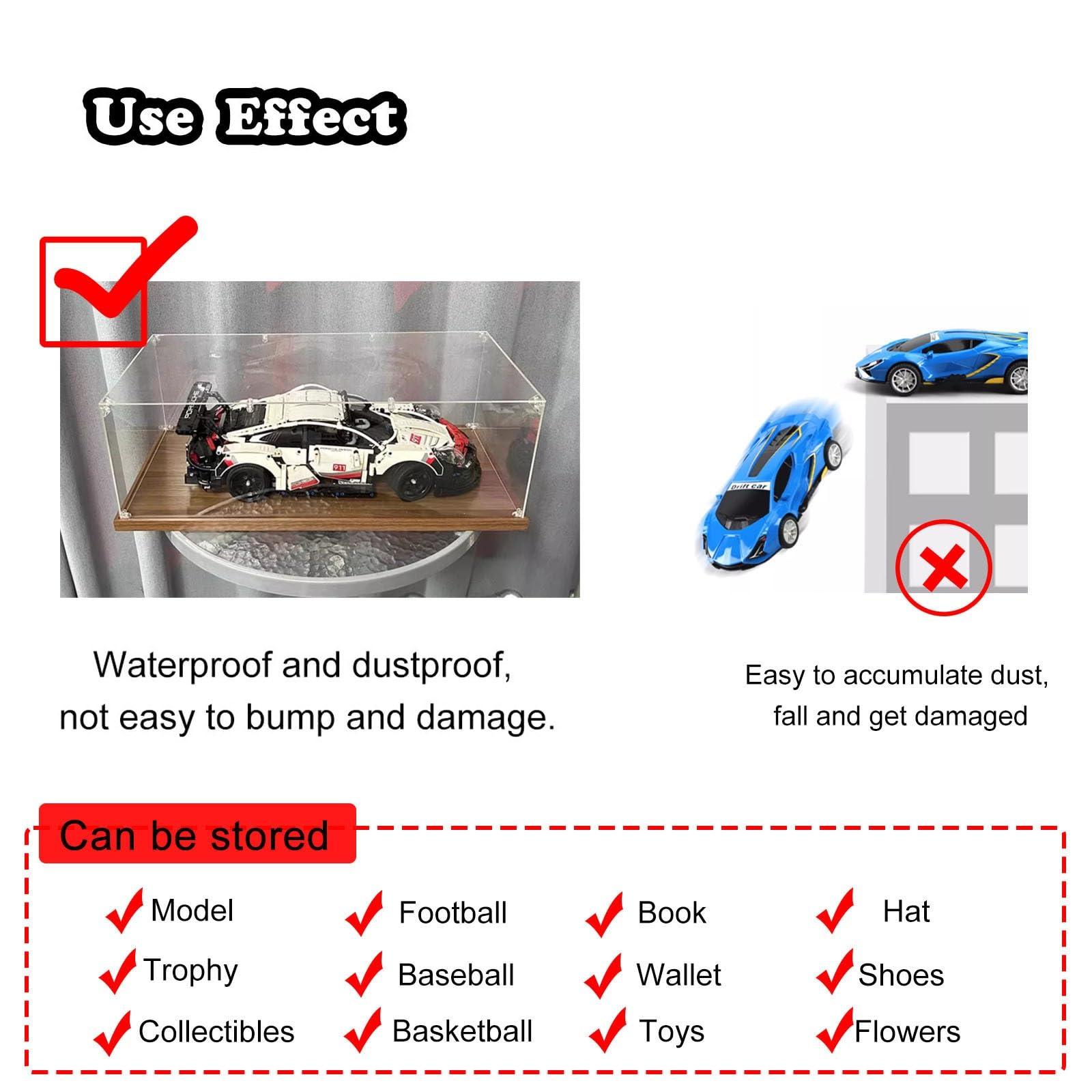 ARTSZY Acrylic display boxes Large Clear Acrylic Display Boxes Cube Shoe Box for Memorabilia, Stackable Alternative Dust-Proof Glass Case for Home Storage, Figures Collectibles Showcase ( Size : 40x40x20cm/1