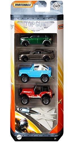 Matchbox Matchbox Top Gun: Maverick 5-Pack of Vehicles & Planes for Kids 3 Years Old & Up, Authentic Design for Collectors