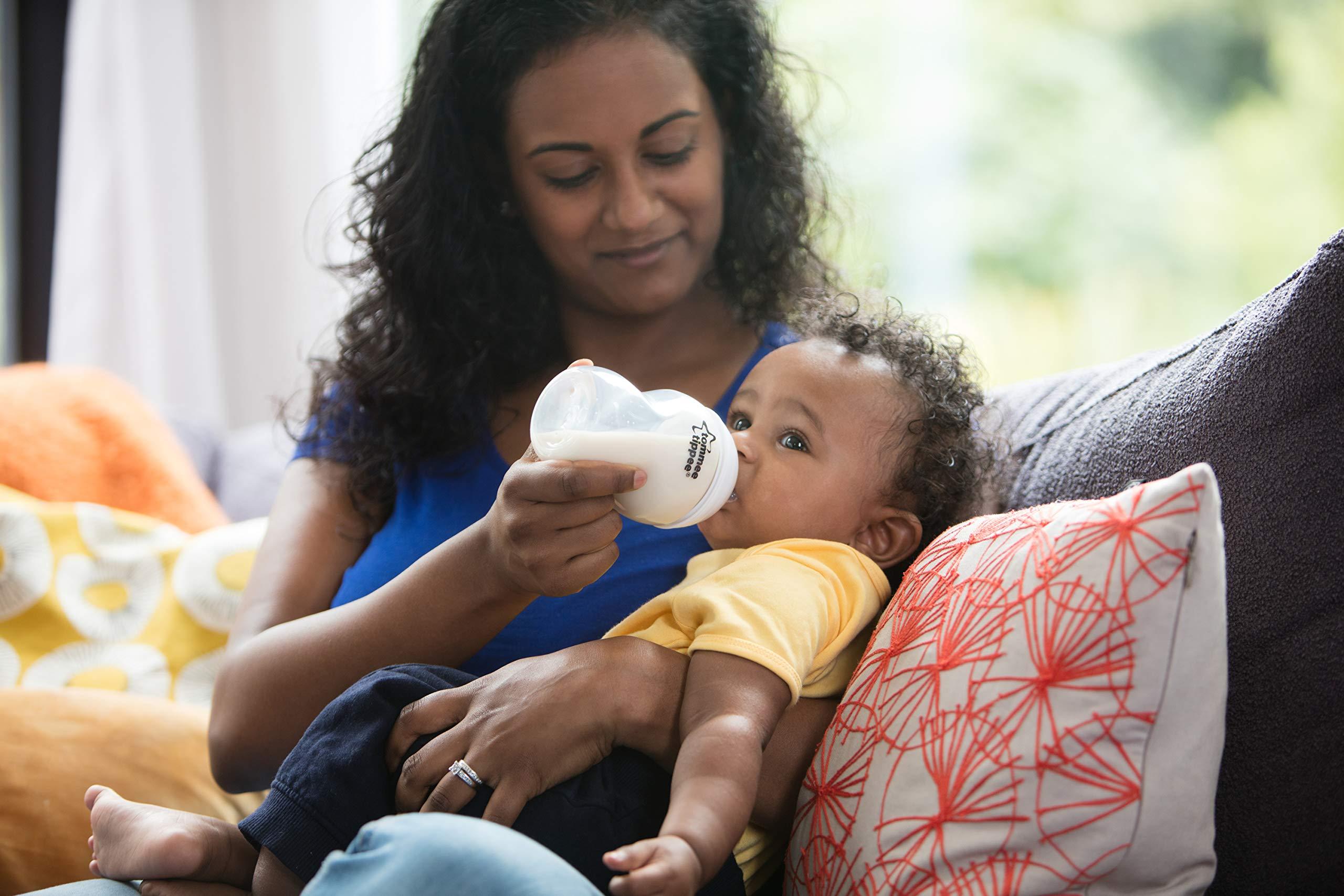 Tommee Tippee Tommee Tippee Closer to Nature Baby Bottle, Anti-Colic Valve, Breast-Like Nipple for Natural Latch, BPA-Free - Extra Slow Flow, 5 Ounce (2 Count) (Pack of 2)