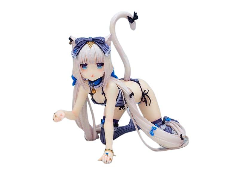 HUHULI No Box Hantai Anime Girl Figure Chocola/Vanilla Length 23CM Model Toys Action Figure Collection Anime Character (Blue)