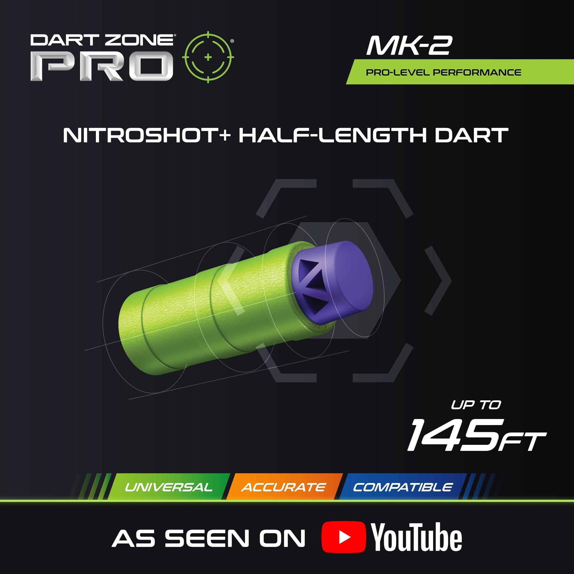 DART ZONE DART ZONE Pro-Series MK-2 120 FPS Foam Blaster for Adults, Teens - Soft Bullet Blaster Ages 14+ with 18 Half Length Darts, 2 Mags & Holsters Red Toy Pistol Blaster 120 ft Range