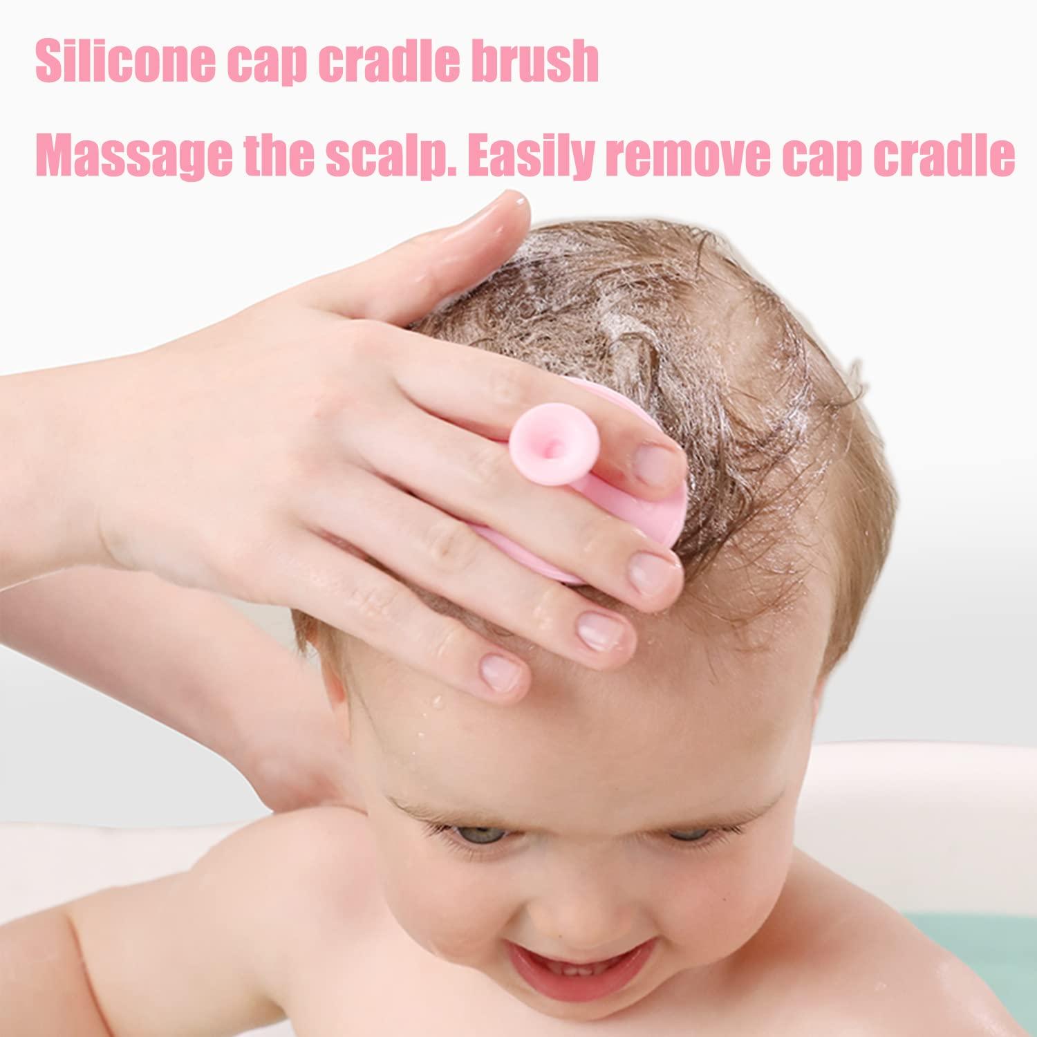 MR LION Baby Hair Brush, Cradle Cap Brush, Baby Hair Comb, Baby Hair Brush and Comb Set for Newborns & Toddlers, Baby Brush Soft Bristles, Ideal for Cradle Cap, Perfect Baby Registry Gift (Pink)