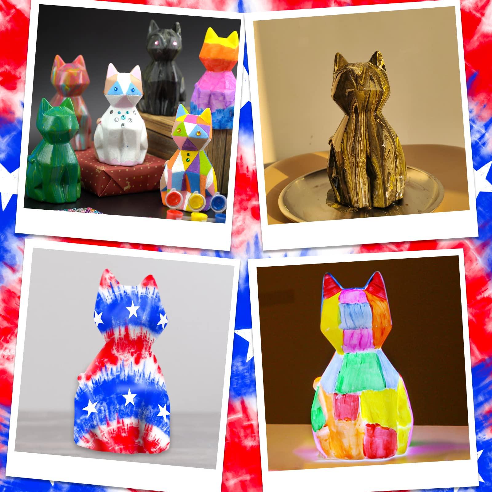 HAPMARS HAPMARS Paint Your Own Cat & Moon Lamp Kit 2pcs, DIY Geometric Cat Art Craft Painting Kits for Girls Boys Kid Age 4 5 6 7 8 9 10 11 12+, Art Supplies Creative Gifts for Birthday, Christmas, Party