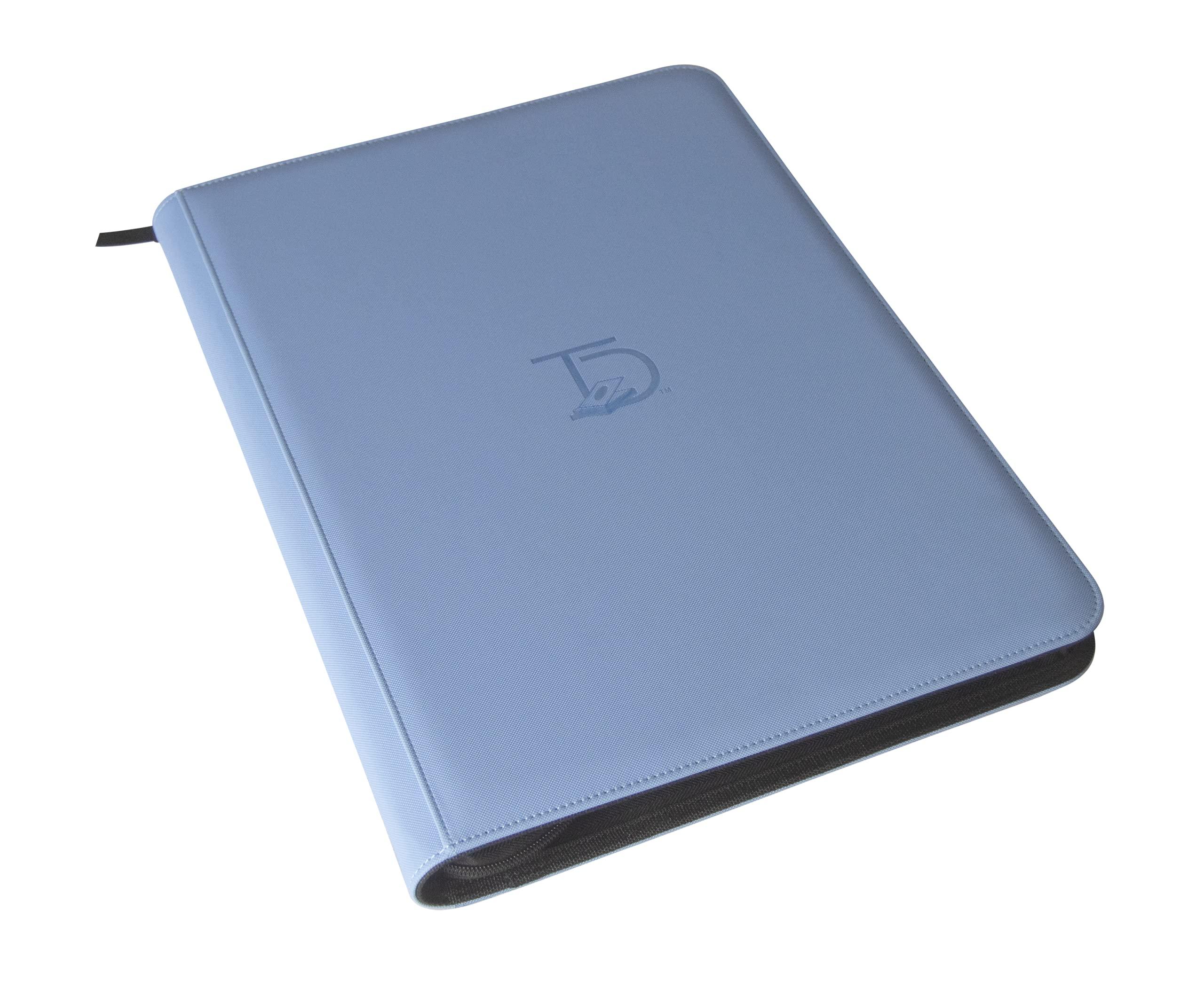 TopDeck TopDeck 1000 Card Binder - TCG Portfolio - 16 Pocket Card Binder - Ringless Binder Compatible with Pokemon Cards, Yu-Gi-Oh, Magic the Gathering, and More - Side Load Sleeves - Cards Album (Blue)