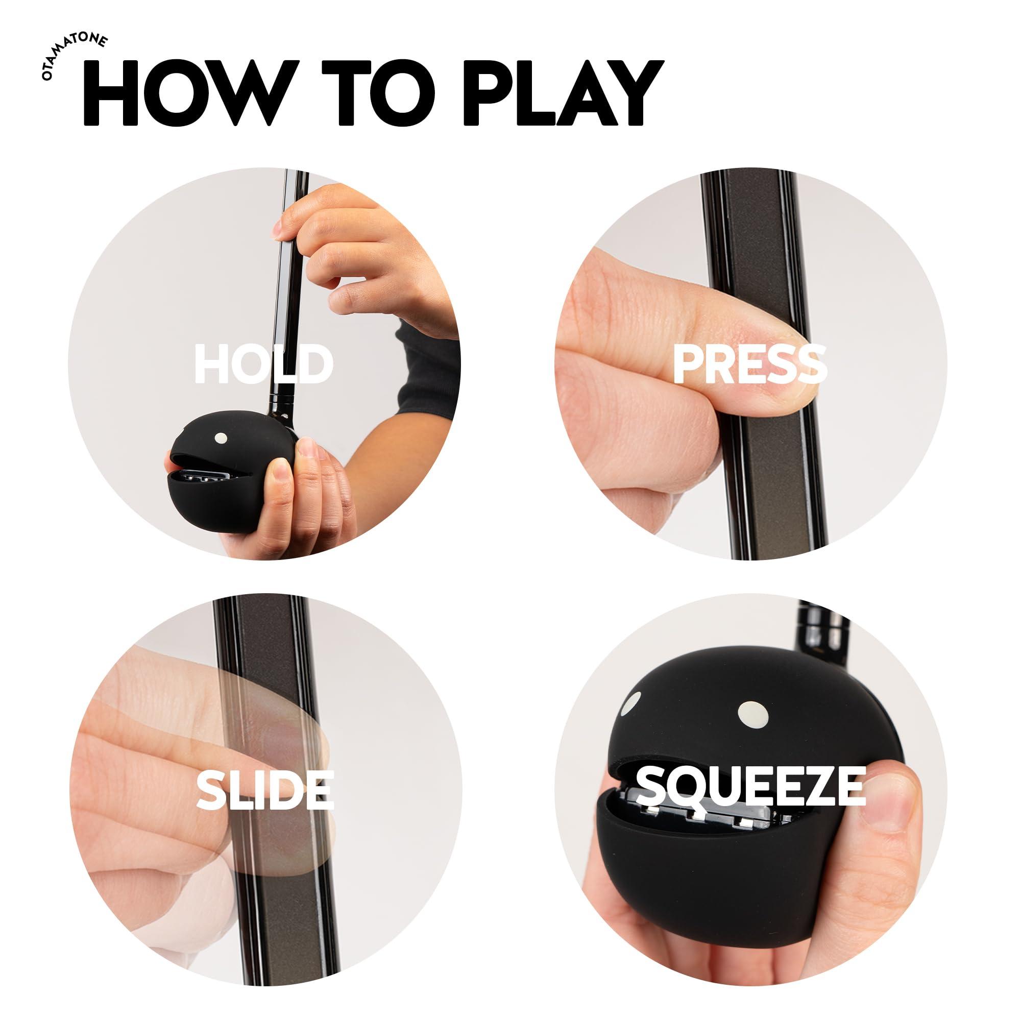 Otamatone Otamatone Japanese Electronic Musical Instrument Portable Music Synthesizer from Japan by Maywa Denki Studio Award Winning, Educational Fun Gift for Children, Teens & Adults - Black (Set of 3) [Eng]