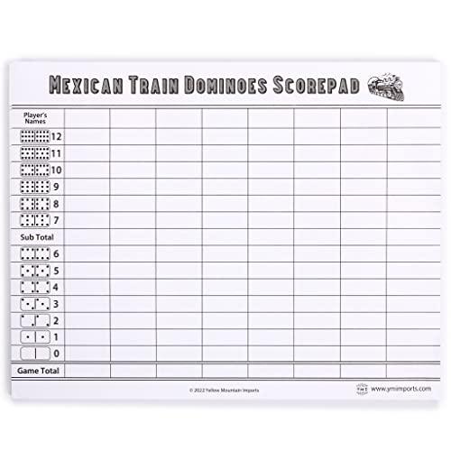 Yellow Mountain Imports Yellow Mountain Imports Mexican Train Dominoes Scorepad - 50 Sheets