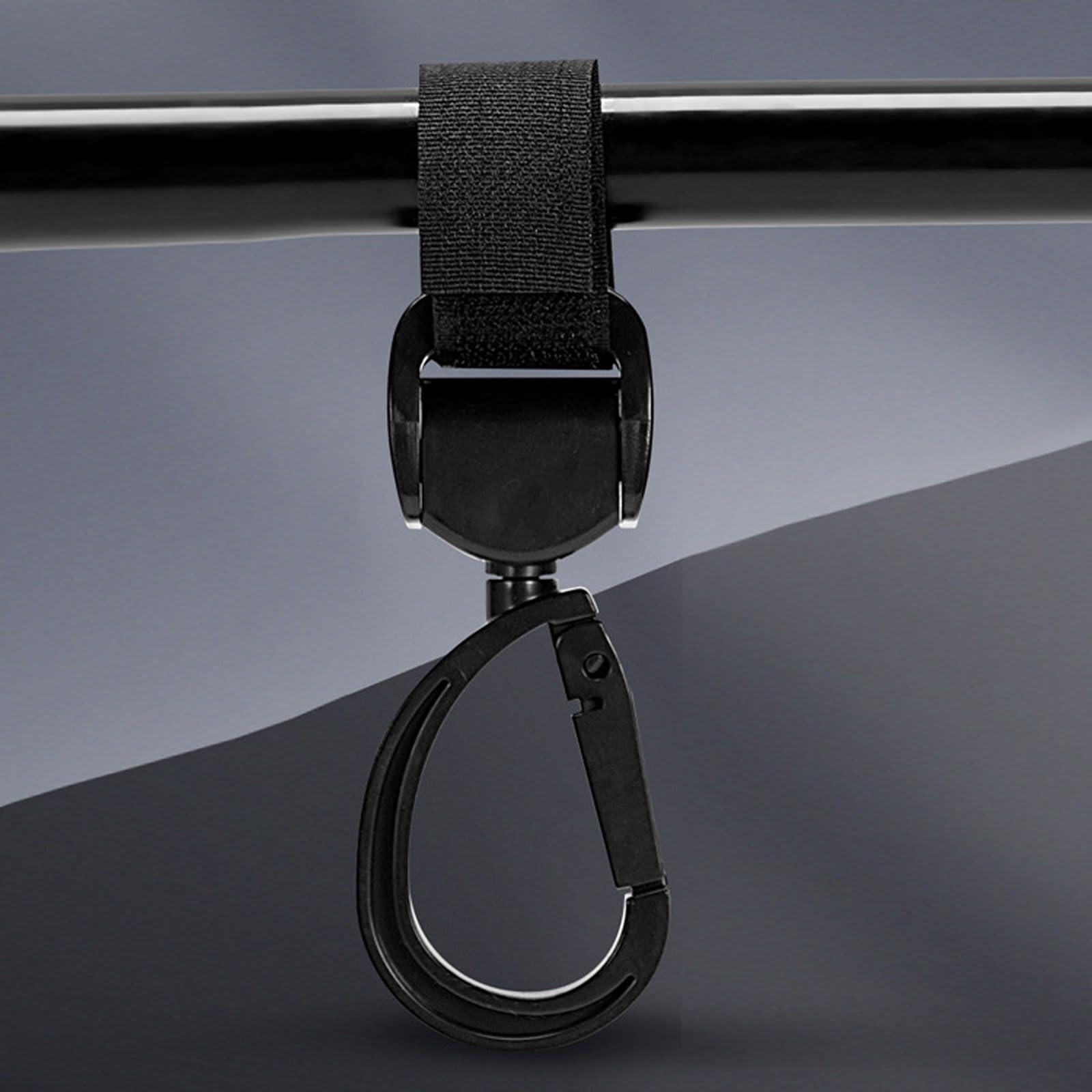 BAIMOQI Baby Stroller Hooks Cart Organizer Hanger Baby Carriage Hook Set Adjustable Pram Hooks Simple Installs for Diaper Bags