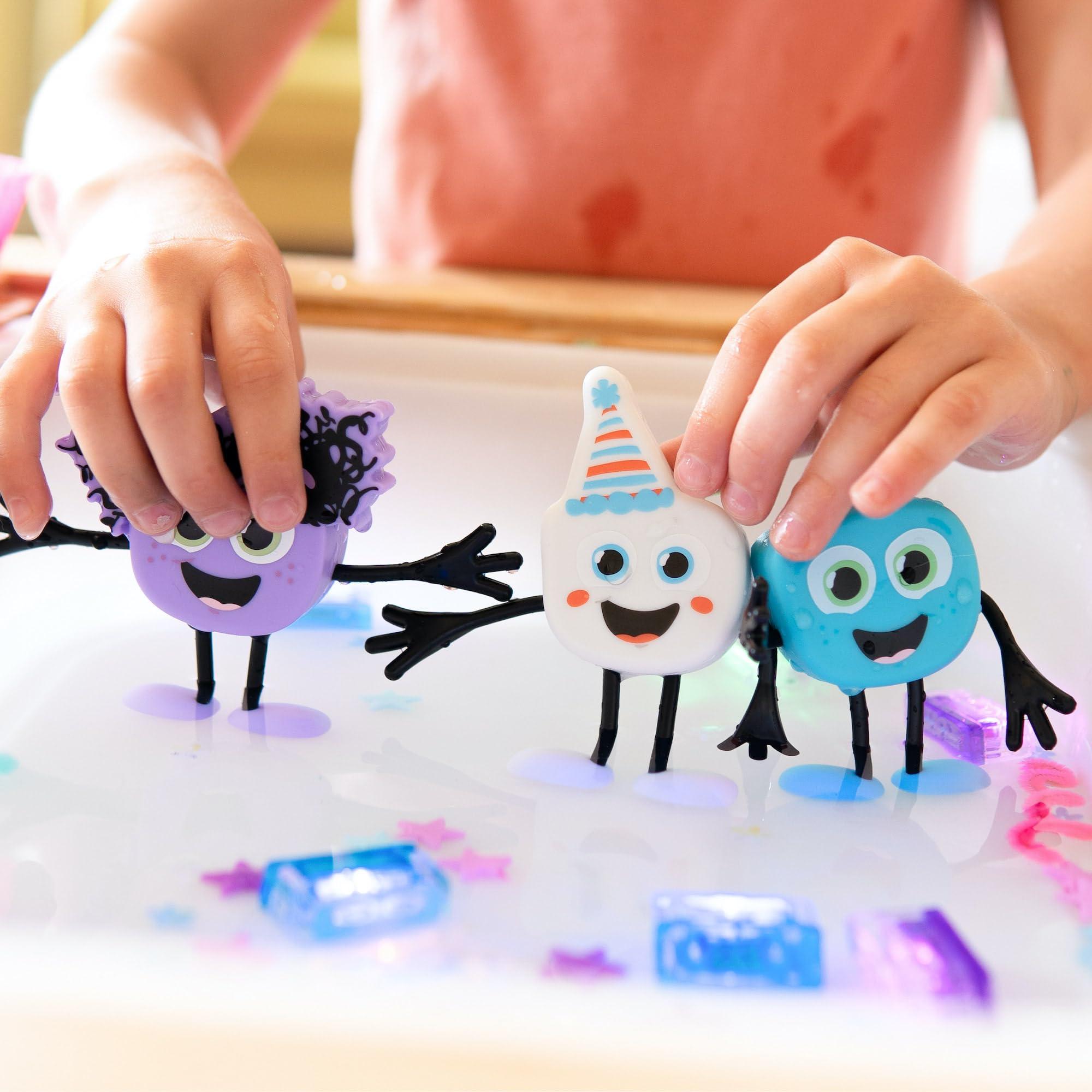 Glo Pals Glo Pals Party Pal Water-Activated Bath Toy with 6 Reusable Light-Up Cubes for Sensory Play