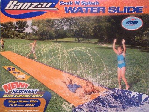 BANZAI BANZAI Soak 'N Splash Mega Water Slide with New Slickest Slide Surface Ever!