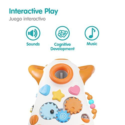 KÜB KÜB Interactive Baby Push Walker | Orange | Locking Wheels | Safe & Stable Design | Activity Walker | Baby Walker Toy | Toddler Push Toy | Learning Walker Toy | Infant Toys