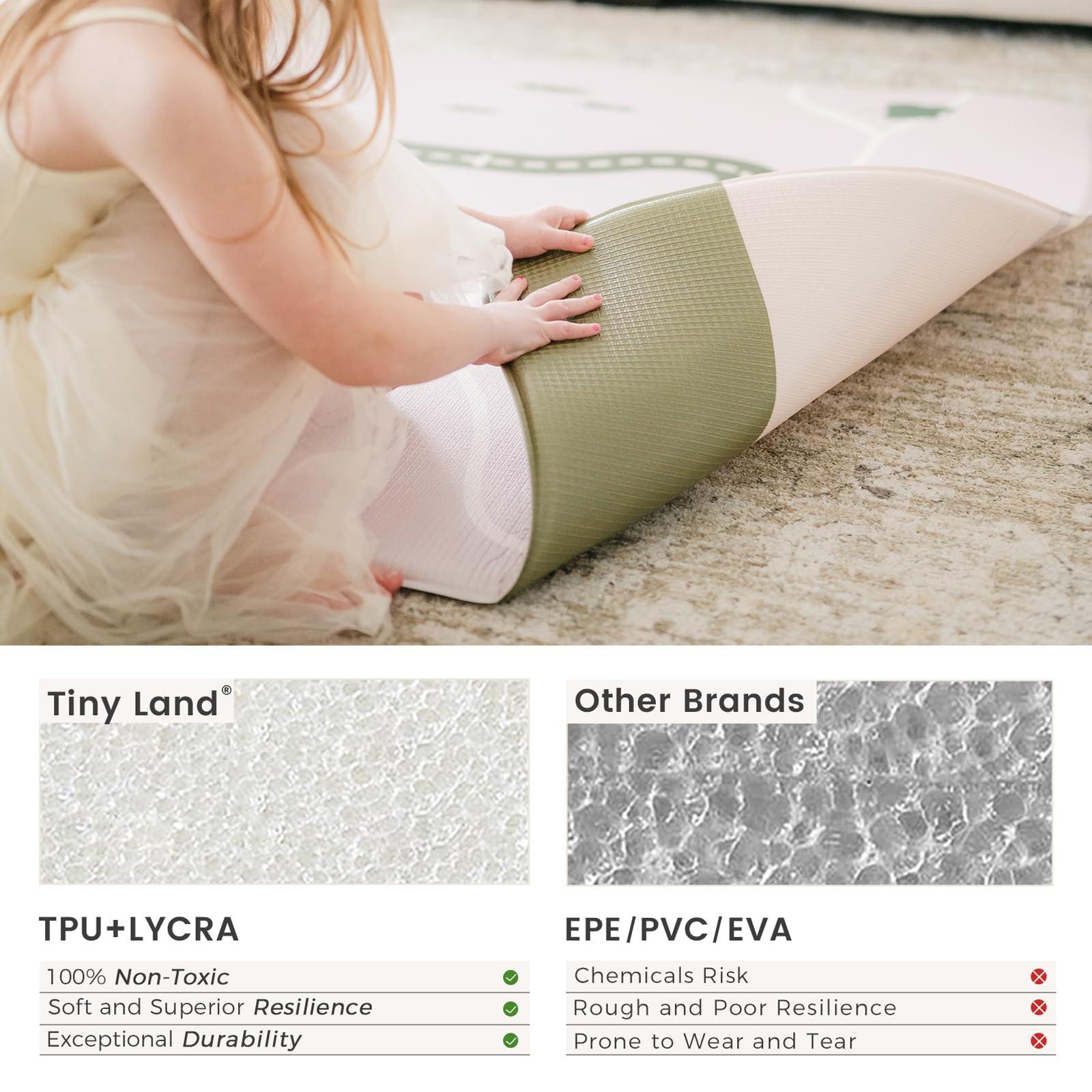 Tiny Land Tiny Land Baby Crawling Mat Reversible Baby Play Mat 78" X 55" Waterproof Non-Slip Larger Playmat Odorless Foam Floor Mat for Infants,Toddlers(Forest Wonders)