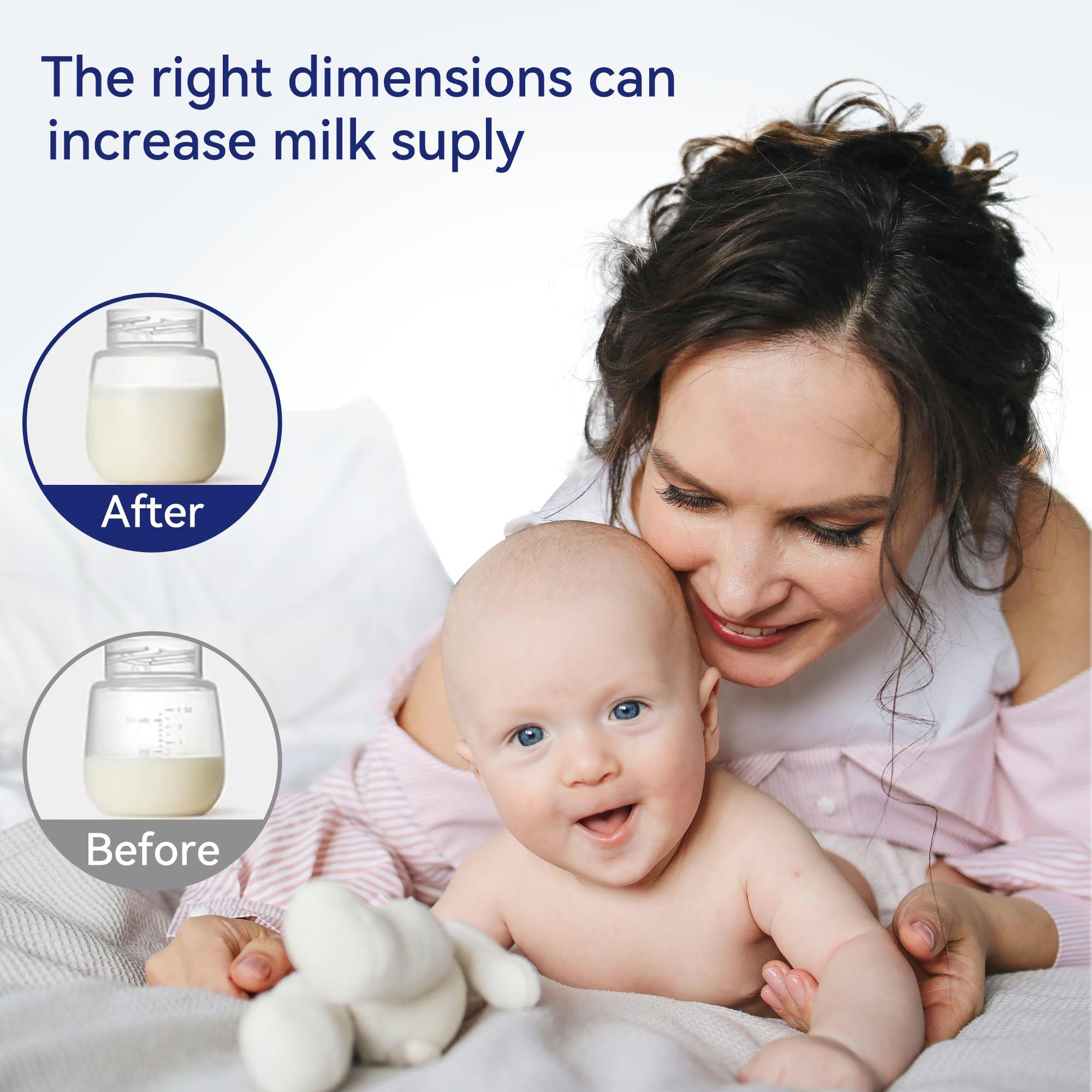 Gotocut Flange Inserts 16mm 18mm 4PCS Compatible with Spectra Elvie Medela Willow go Bellababy 24mm Flange/Shields Wearable Breast Pump, Reduce Nipple Tunnel Size, Pump Parts Replace