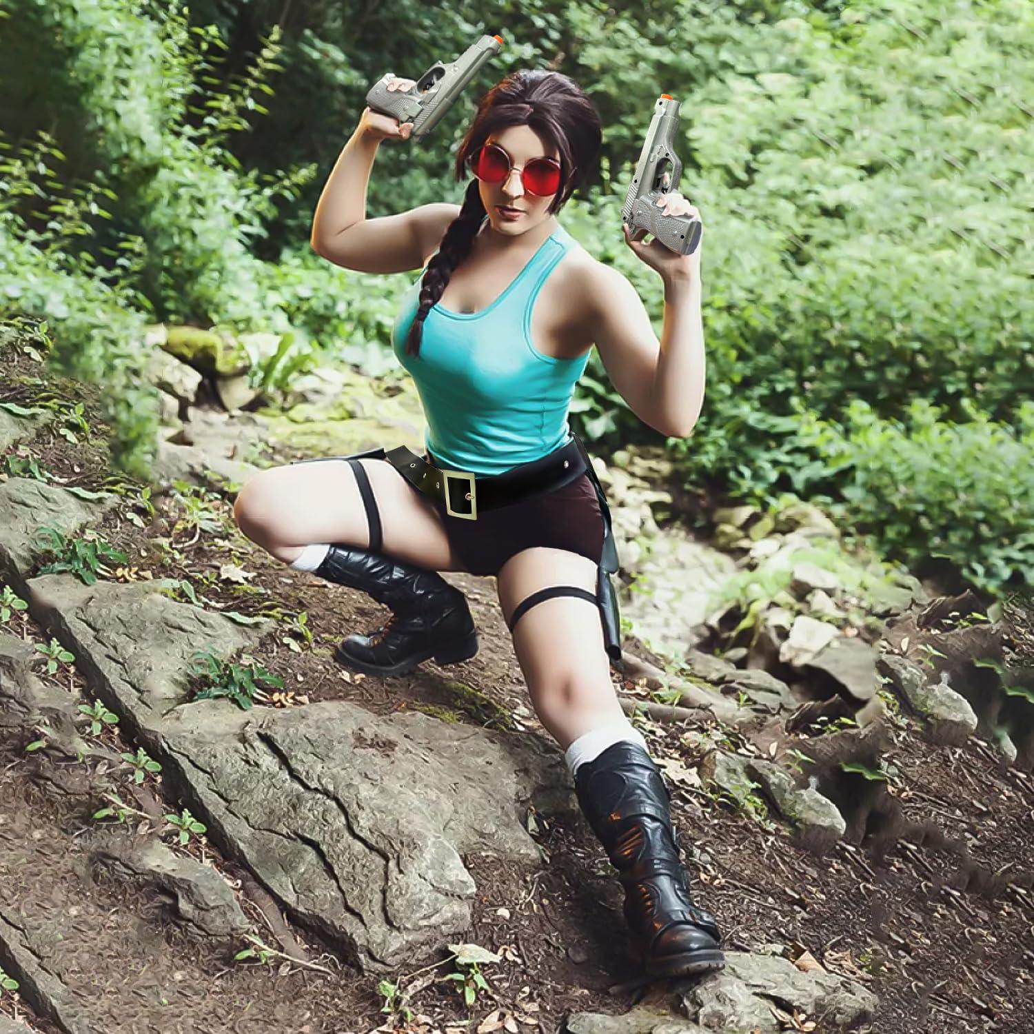 SeptCity Thigh Holster for Women, SEPTCITY Adjustable Leg Holsters for Toy Gun and Pistols, Cool Cowboy Toys Party Accessory Halloween Cosplay Police Costume for Women