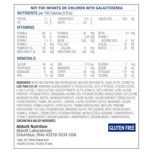 Similac Similac 360 Total Care Sensitive Infant Formula for Fussiness & Gas Due to Lactose Sensitivity, Has 5 HMO Prebiotics, Non-GMO, Baby Formula, Ready to Feed, 2-fl-oz Bottle, Pack of 12