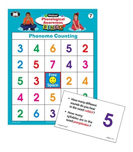 Super Duper Publications Super Duper Publications | Phonological Awareness Pre-Reading & Reading Bingo Game | Educational Learning Resource for Children