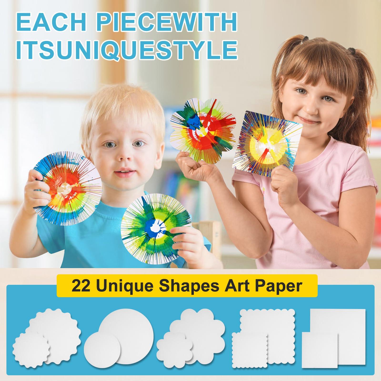 Eofeir Eofeir Paint Spin Art Machine Kit for Kids Stress Reducing Toys for Blue Arts and Crafts Set Gifts with Light & Music for Boys & Girls Ages 4 5 6 8 9 10 12 Flexible Splatter Guard,Easy to Wash