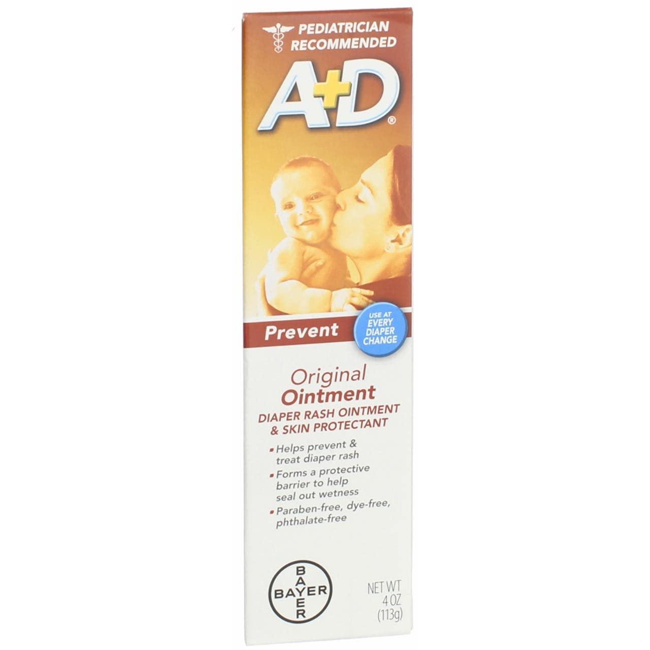 A&D A&D Diaper Rash Ointment Skin Protectant Original - 4 oz, Pack of 4