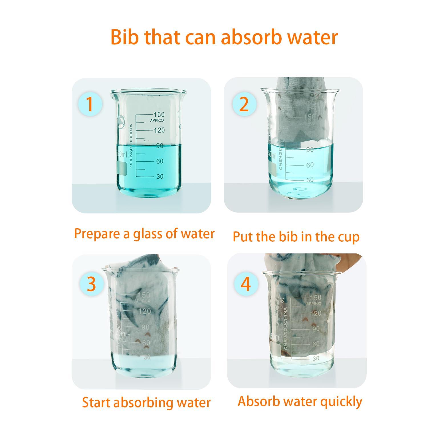 vuminbox vuminbox Muslin Baby Bibs Bandana Drool Bibs 6-Pack and Teething Toys 6-Pack Made with 100% Organic Cotton, Absorbent and Soft Pattern Girls