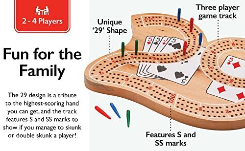 Mainstreet Classics by GLD Products Mainstreet Classics Wooden "29" Cribbage Board Game Set
