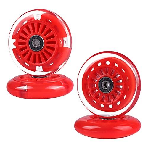 Gladeer 90mm Wiggle Car Polyurethane Replacement Wheels Set Upgrades for PlasmaCar Ride on Toys Wiggle Car Replacement Wheels 4 Pack Red