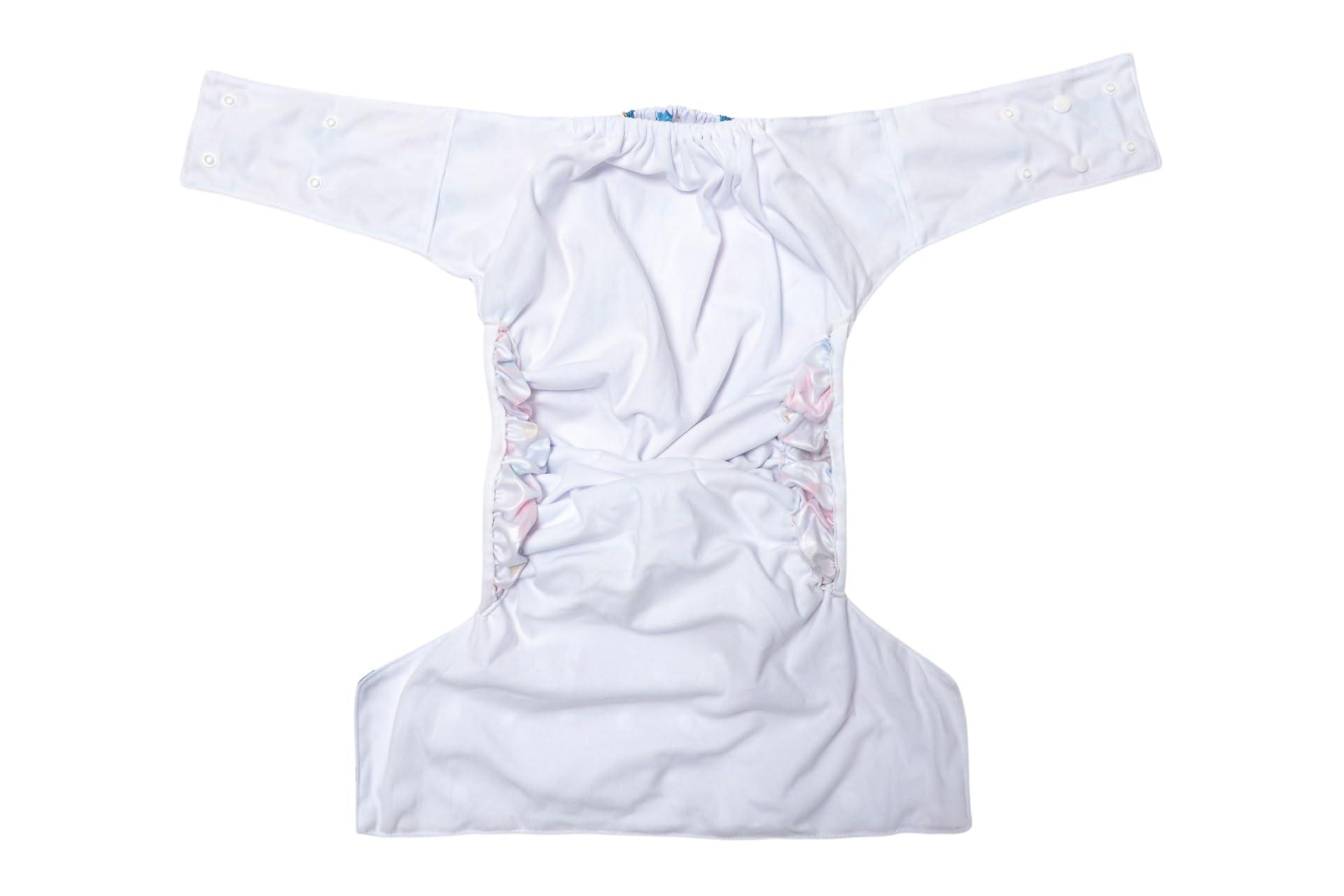 MONA TREE ABDL Diaper Adult Printed Diaper, Unisex - Pink and White Leak Proof with Bear, Super Absorbent Diaper, Adult Diaper Cover/Wrap, ABDL Japanese Standard