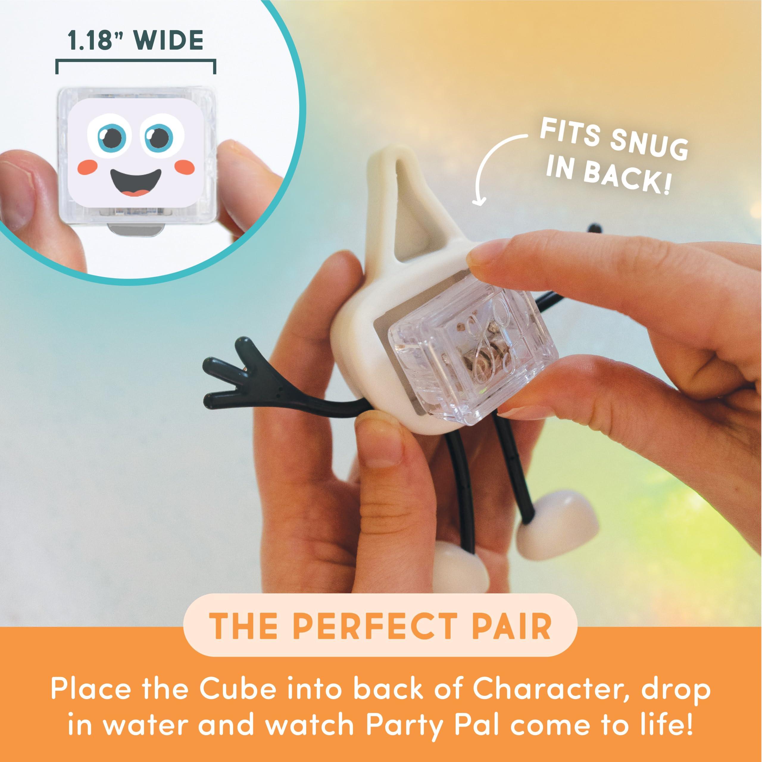 Glo Pals Glo Pals Party Pal Water-Activated Bath Toy with 6 Reusable Light-Up Cubes for Sensory Play