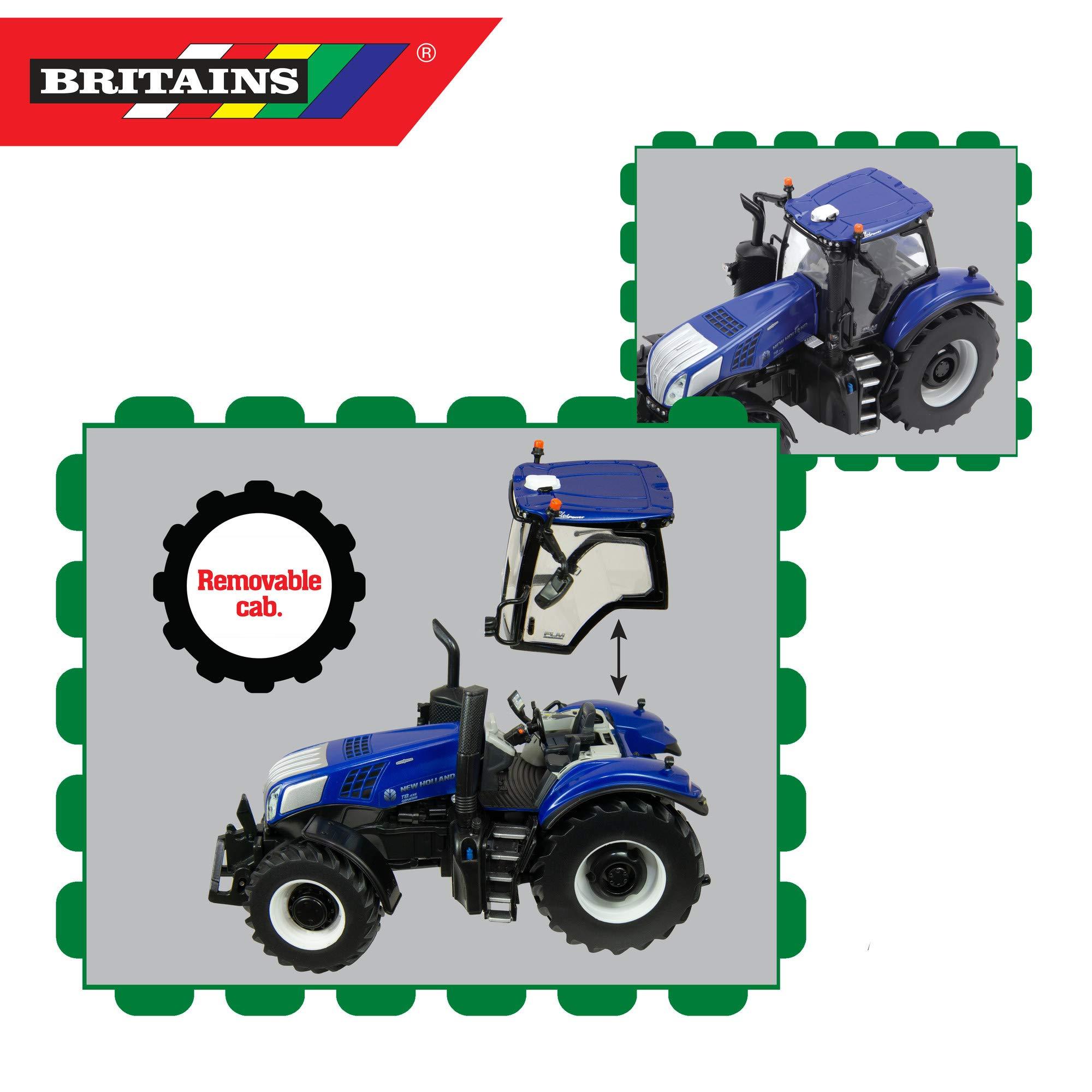 Britains Britains 1:32 New Holland T8.435 Tractor Toy, Collectable Farm Set Toy Tractors for Children, Toy Tractor Compatible with All 1:32 Scale Farm Toys, Suitable for Collectors & Children from 3 Years