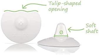 ARDO Ardo Tulips Contact Nipple Shields for Breastfeeding, Made in Switzerland, 2 Count with Carrying Case, BPA Free (S, 16mm)