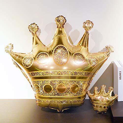 MYUBWTF MYUBWTF 6 Pieces 40 inch Large Gold Crown Balloons, Giant Foil Cap Balloon, Aluminum Foil Helium Balloons for Birthday Wedding Party Decorations Anniversary Party Halloween Christmas (40-inch)