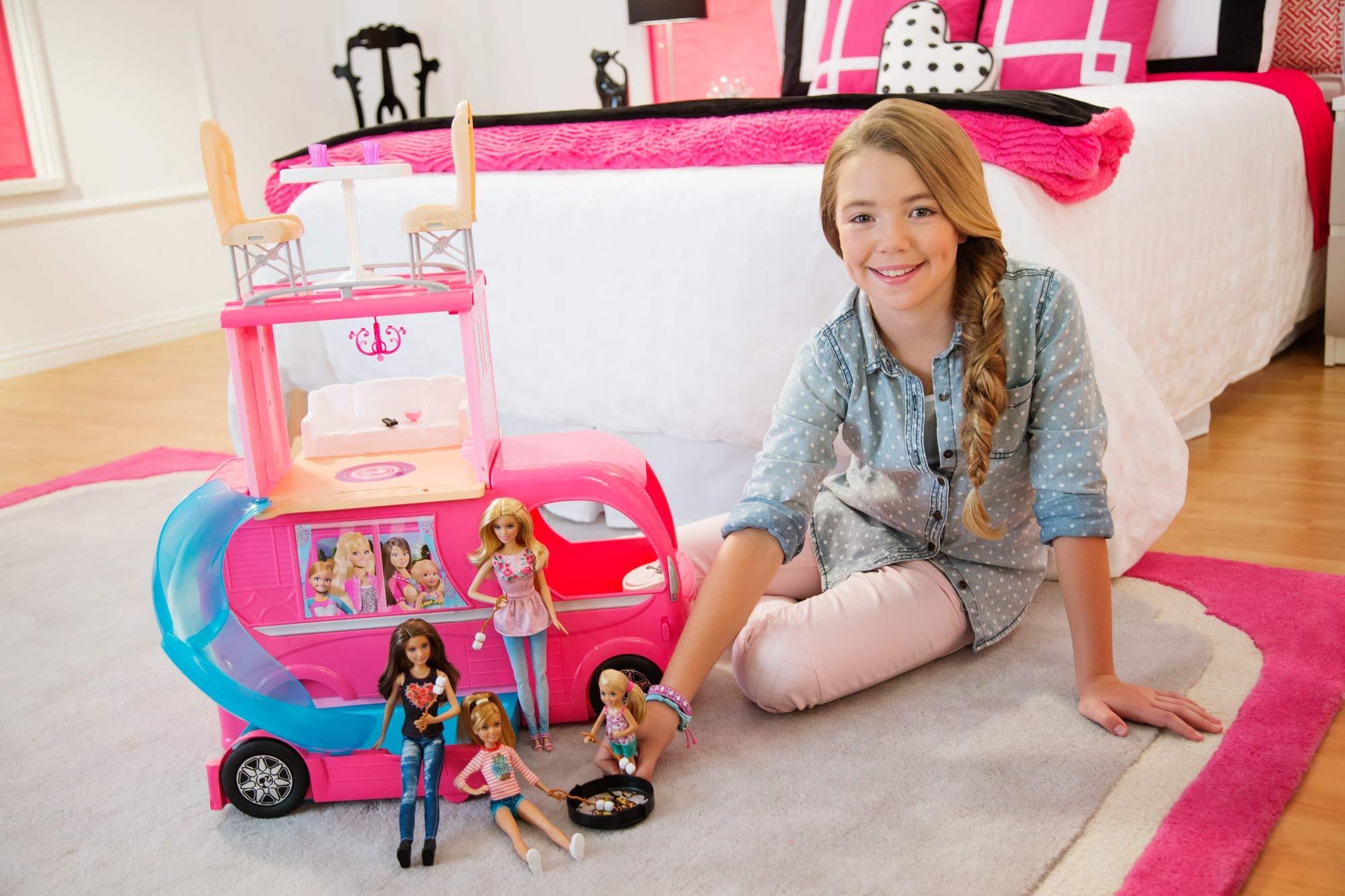 Barbie Pop-Up Camper Transforms into 3-Story Play Set with Pool! image-8