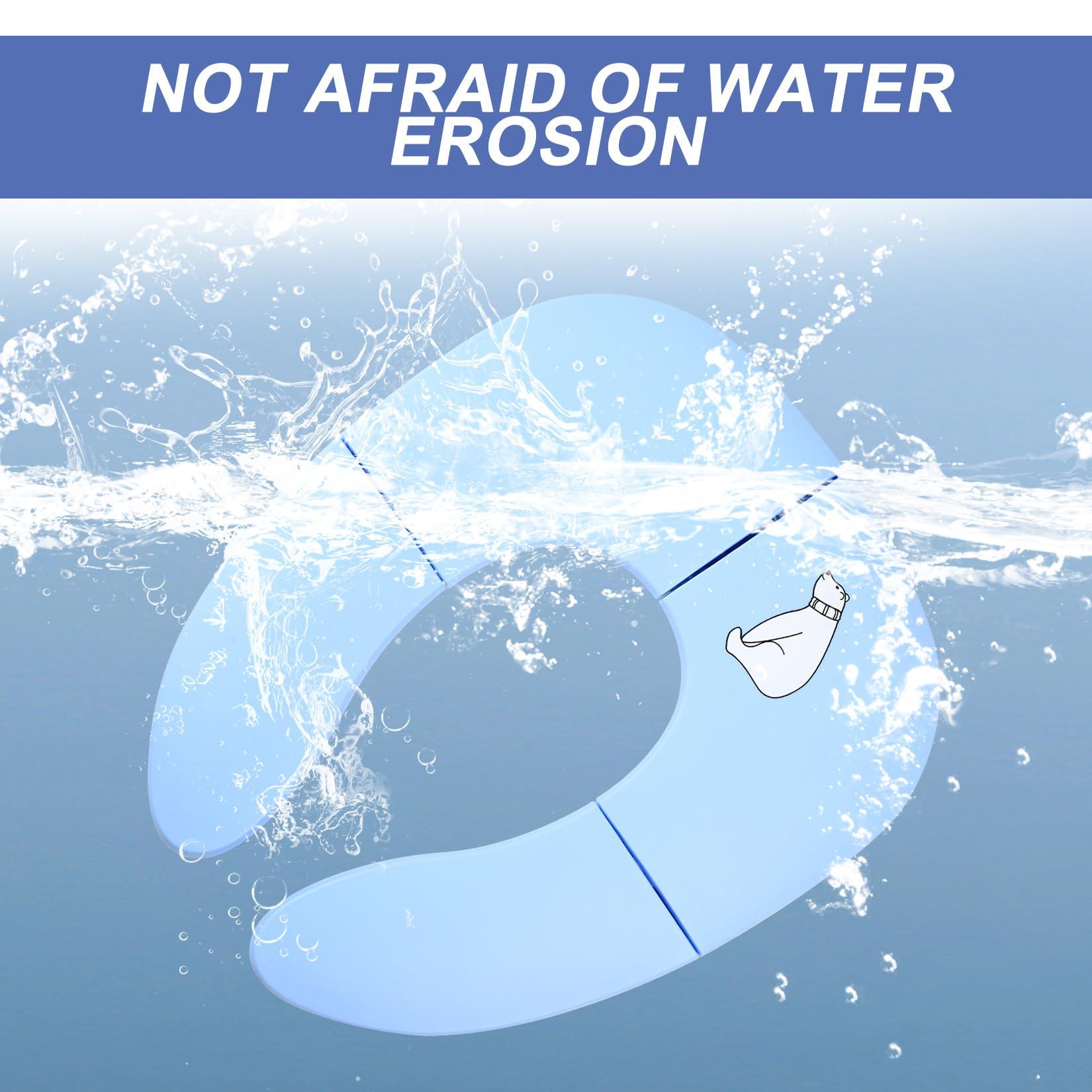 Fulushouxi Foldable Potty Seat for Toddler, Travel Potty Seat for Toddler, Foldable Toddler Toilet Seats, Travel Toilet Seat for Toddlers, Non Slip Suction Cups Portable Potty Training Seat for Kids Boys Girls