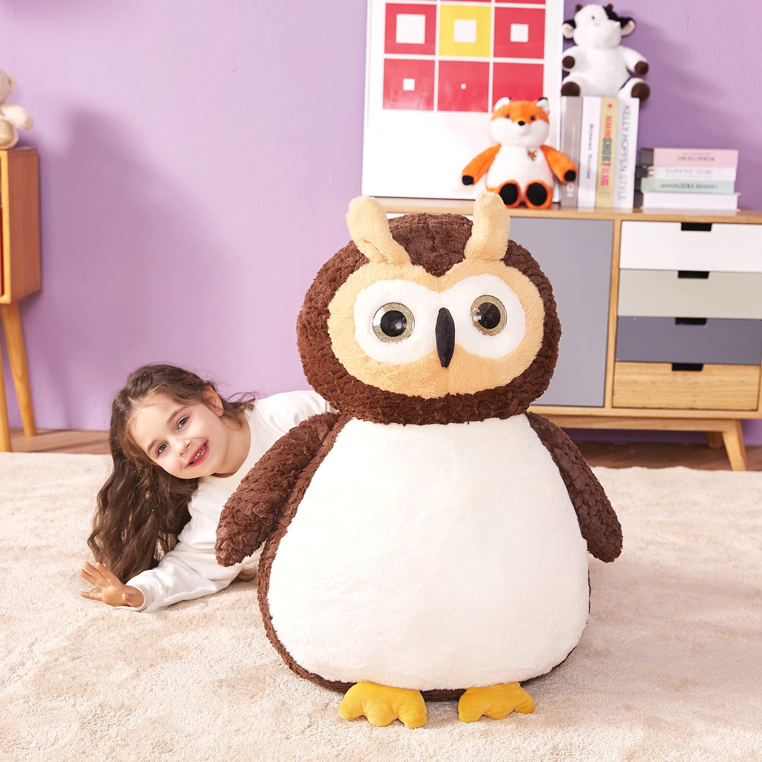 IKASA IKASA Giant Owl Stuffed Animal Plush Toy, 23 Inches Large Owl Plushie Toys for Kids Girls Boys Girlfriend Children