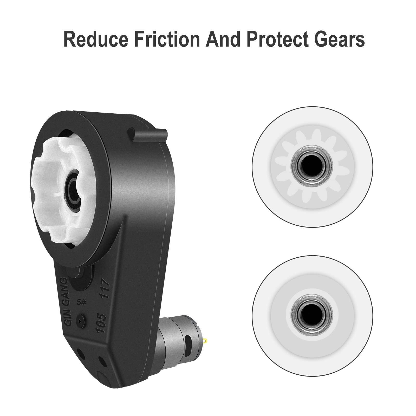 JRRXM 550 40000RPM Gearbox with 12V Motor for Power Wheels Motor Upgrade,RS550 12 Volt DC Motor High Speed Match Children\'s Ride On Car