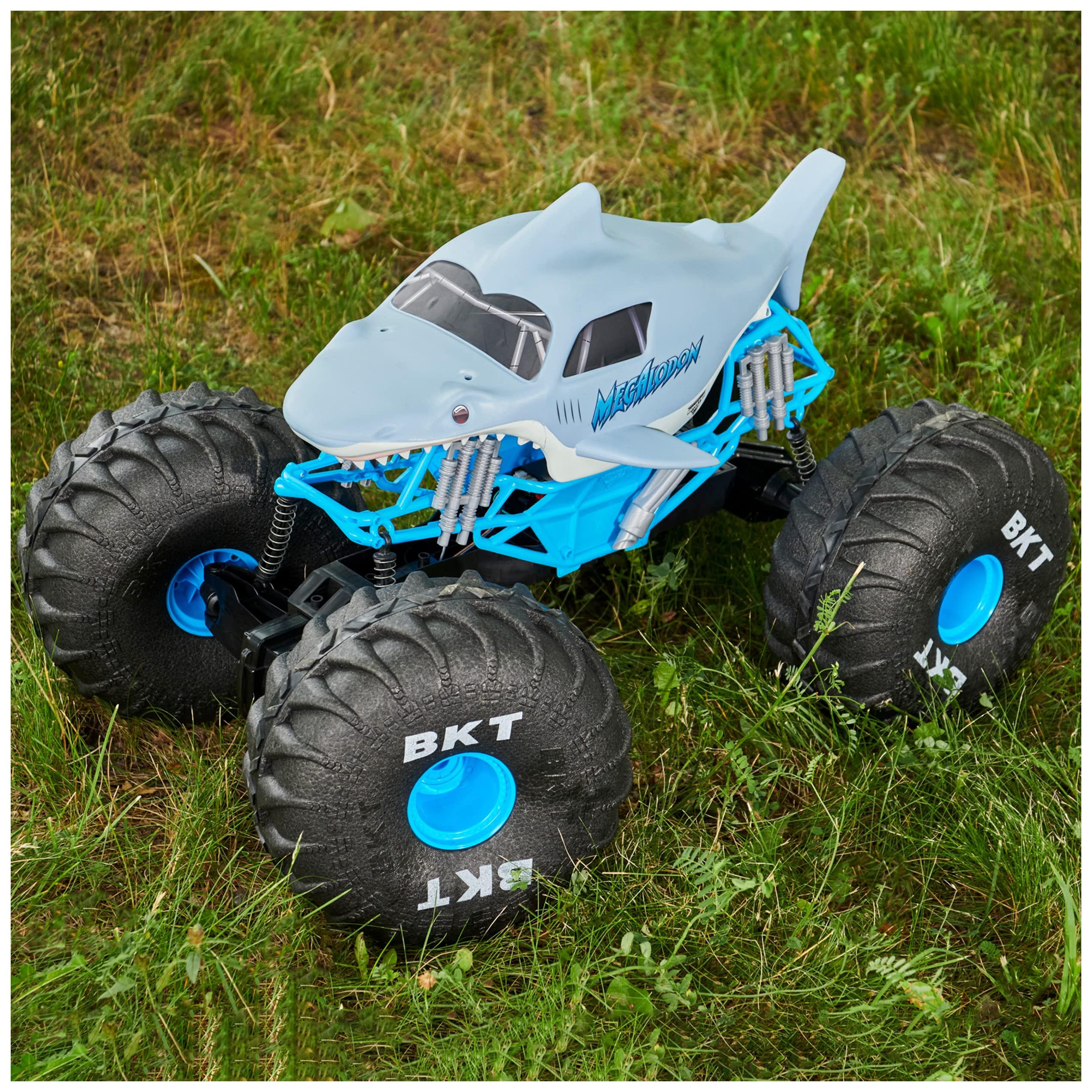 Monster Jam Monster Jam, Official Mega Megalodon All-Terrain Remote Control Monster Truck for Boys and Girls, 1:6 Scale, Kids Toys for Ages 4-6+