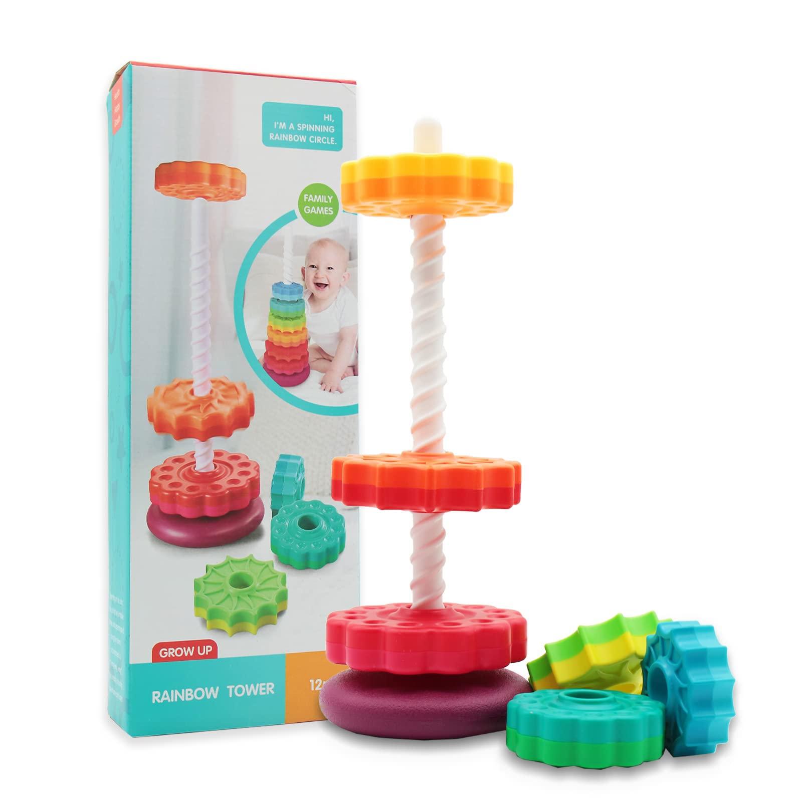 BYFWH BYFWH Baby Spin Stack Toy,Premium Stacking Toy for Kids,Baby Spinning Stacking Toy for Babies and Toddlers,Educational Toddler Learning Toy,Baby 1 2 3 Birthday Gifts,Autism Sensory Spinning Toy