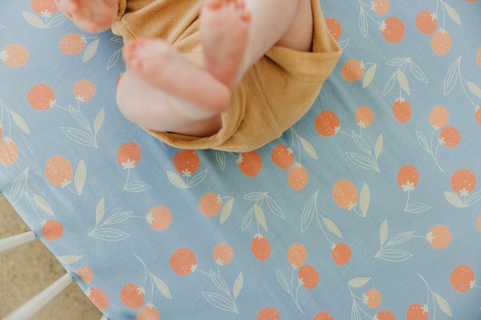 Copper Pearl Copper Pearl Premium Knit Baby Crib Sheets for Boys and Girls : Breathable and Soft, Fitted Crib Sheets for Standard Baby Mattresses, Crib Sheet for Baby Registry or Shower Gift, Clementine
