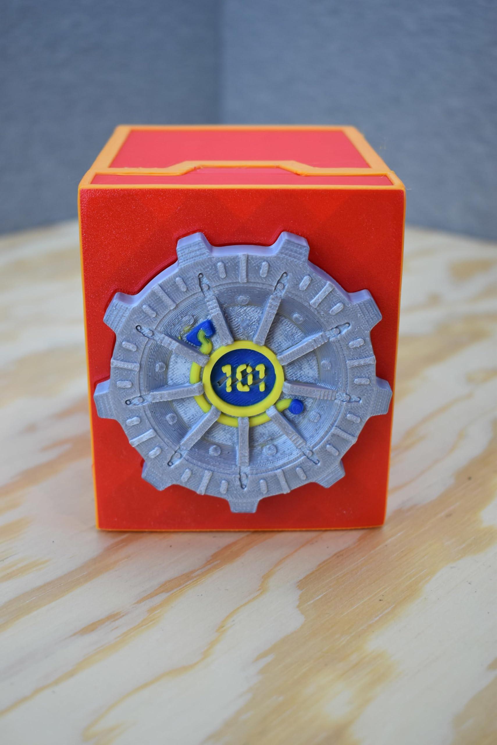 Generic Caesar\'s Legion Deck Box - MTG Deck Box and Dice Holder - Fallout Themed Deck Box - Vault Tec - Brotherhood of Steel (Non Black Wax Finish)