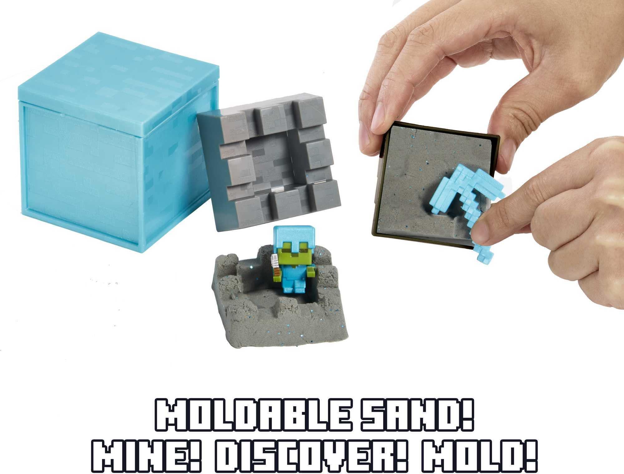 Mattel Mattel Minecraft Mini Mining Set, Elementals # 2, with Moldable Sand for Added Creativity, Environment Accessory and Mini Figure, Creative, Hands-on Biome Build Toy, Gift for Fans