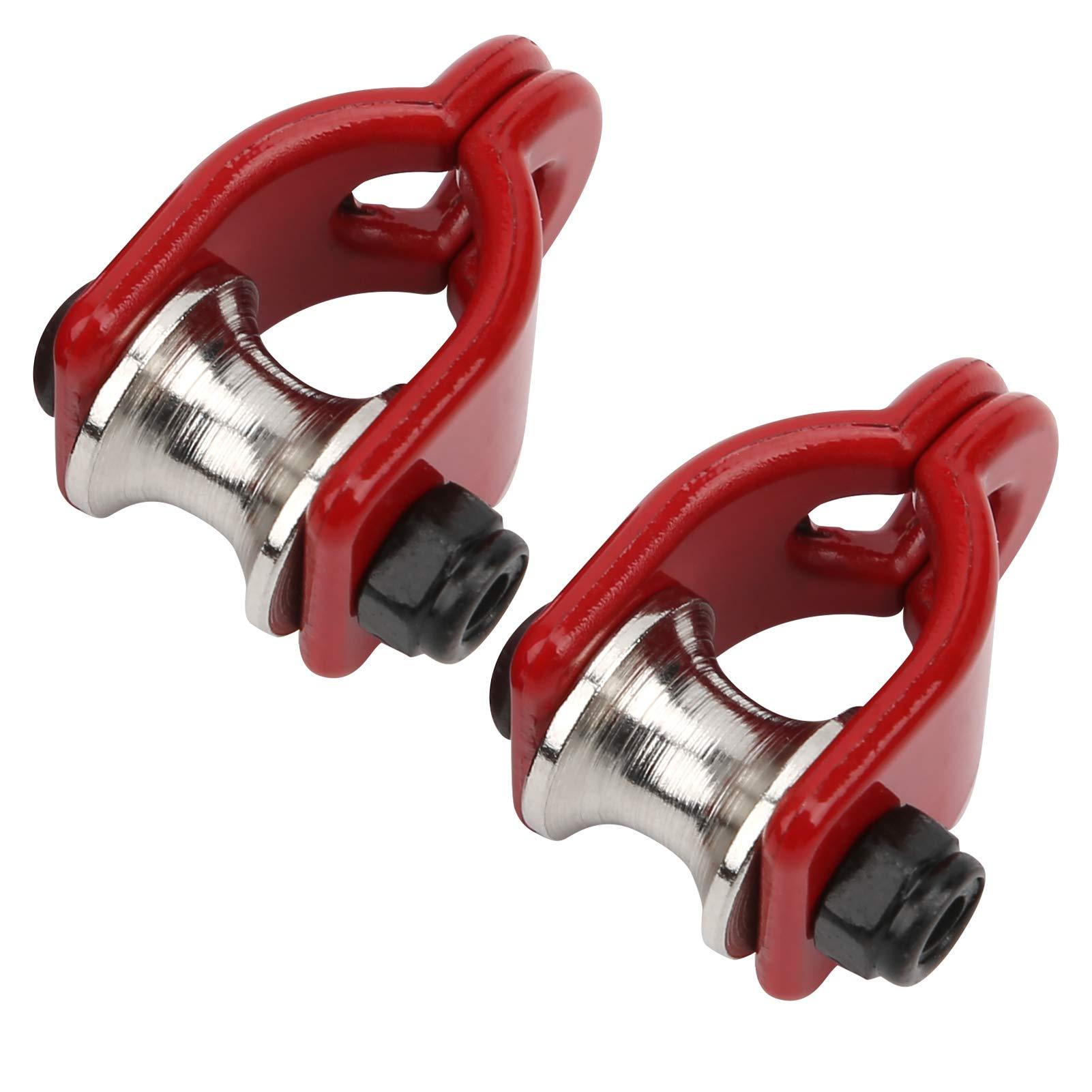 VGEBY RC Lifting Pulley, 2PCS Lifting Pulley Upgrade Parts 1/10 Scale RC Car Lifting Pulley Vehicle Scale Accessories for HSP REDCAT Crawler Car Crawler(Type A) 1/10 Scale Rc Tow Winch Shackle Rc Winch