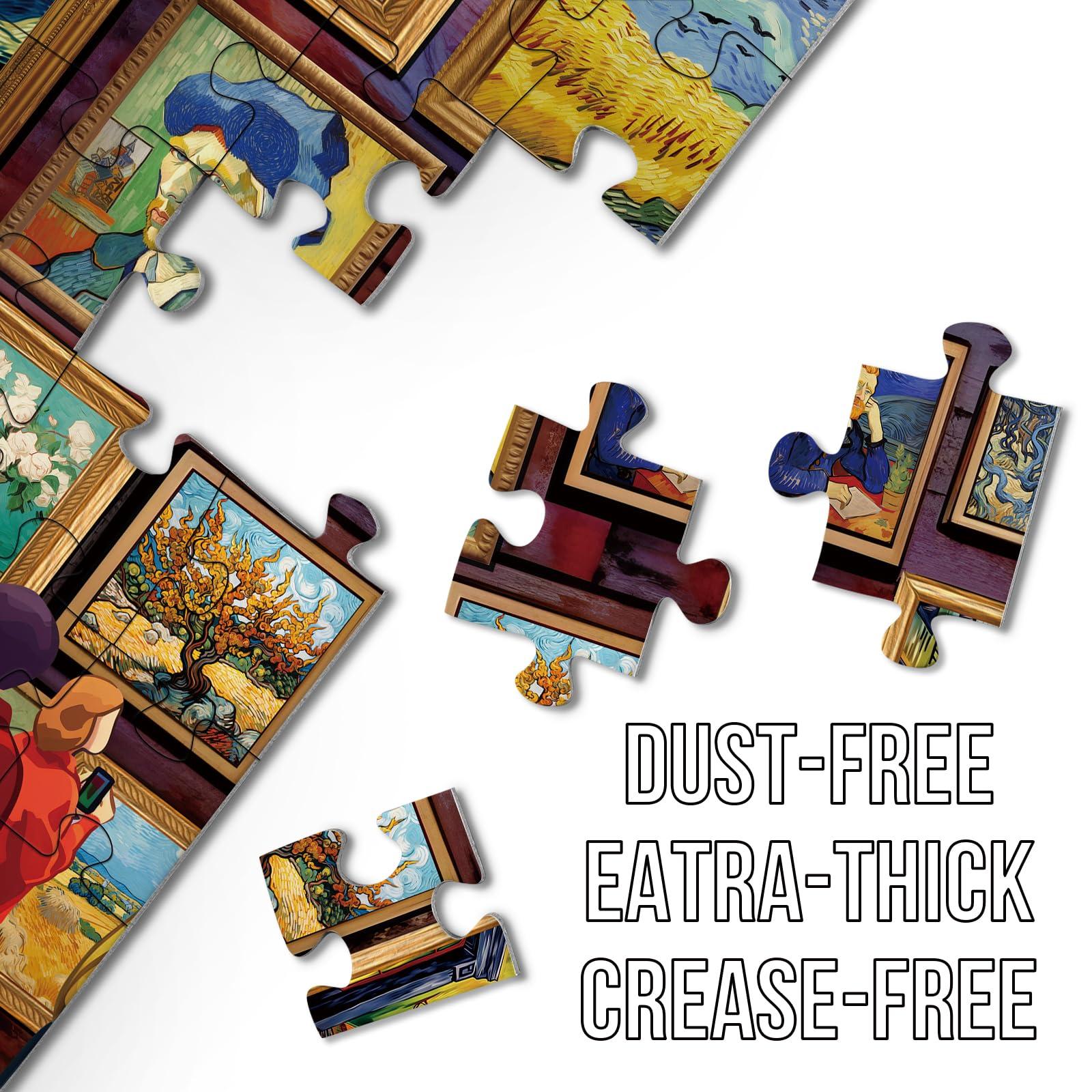 BBOLDIN Van Gogh Puzzle 1000 Piece Puzzles for Adults, Art Painting Jigsaw Puzzles Starry Night Puzzle, Sunflower Iris Challenging Puzzles for Adults as Family Game Home Decor