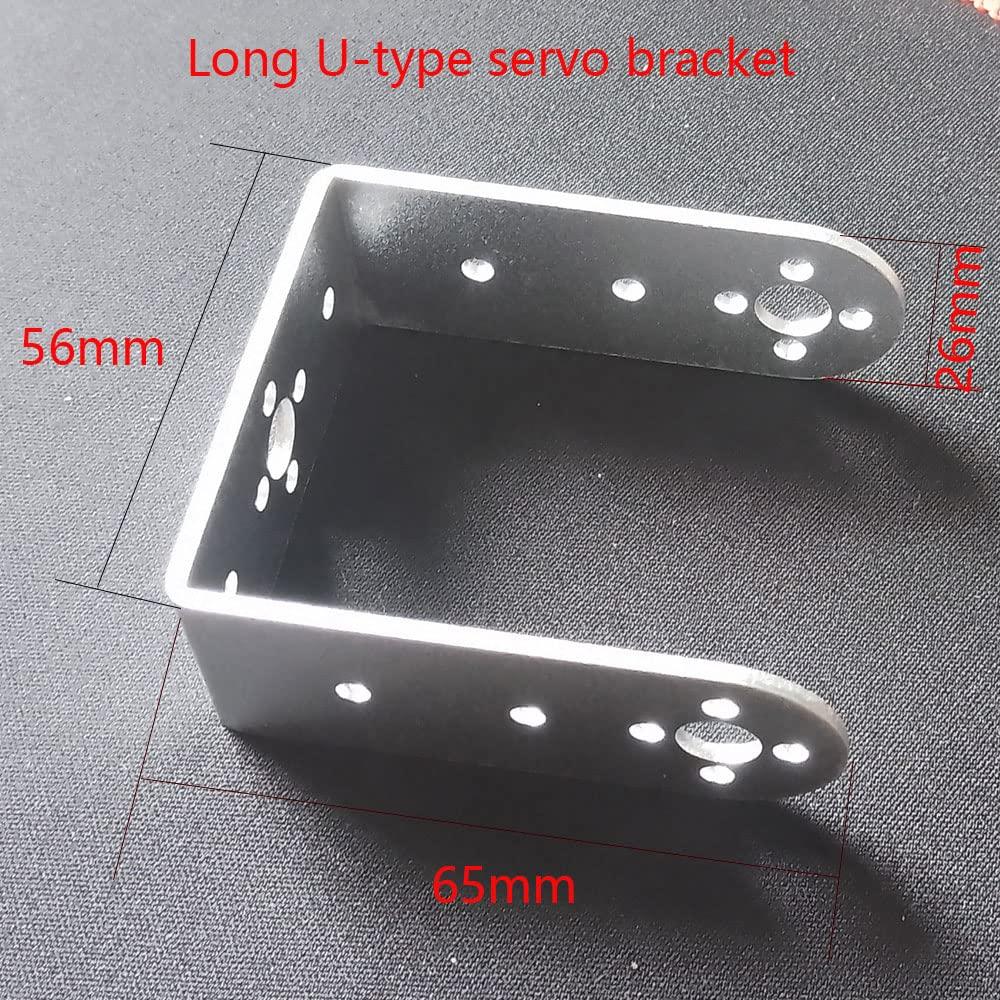 JINOARC 1 Set Servo Mount Bracket Pan Tilt Kit 25T Servo Mounts for MG995 MG996R S3003 Steering Gear Robot Car Boat