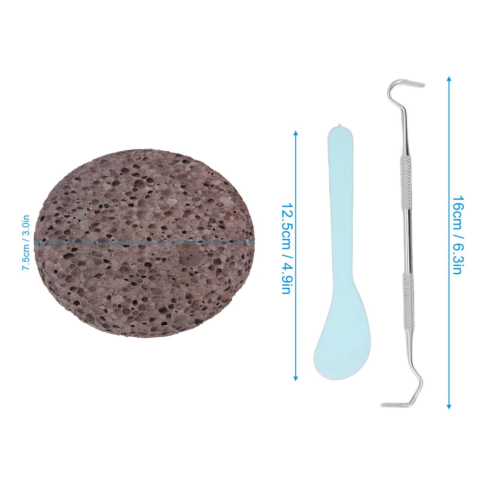 Septpenta Picking Rock Kit, Pick Stone for Anxiety Relief, Reduce Stress Fidget Picky Stone Kit, DIY Relaxing Relief Pick Rock Toyfor Children and Adults (Blue Latex + Flat Round Stone)