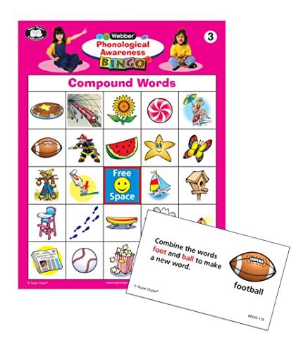 Super Duper Publications Super Duper Publications | Phonological Awareness Pre-Reading & Reading Bingo Game | Educational Learning Resource for Children