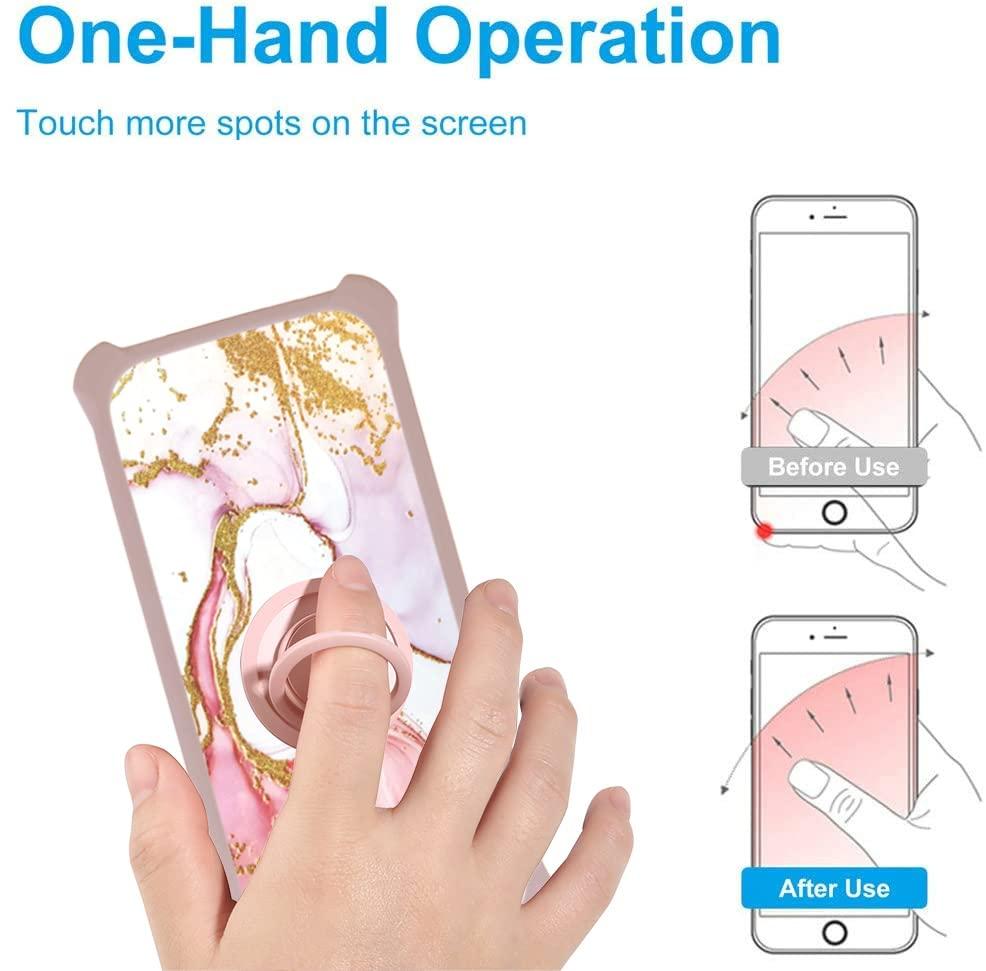 jioeuinly jioeuinly Galaxy A6 Case Compatible with Samsung Galaxy A6 Phone Case Cover [with Tempered Glass Screen Protector][Hard PC + TPU][Gold Glitter+Luminous] JSF-DJS