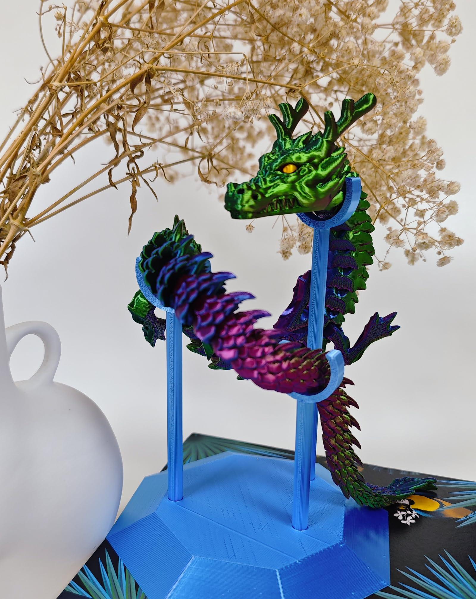Whattiho Whattiho 3D Printed Dragon, Articulated Dragon Fidget Toy Posable Flexible Dragon Toys for Car Decoration and Ornament Figures