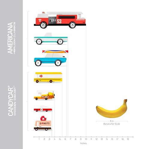 CANDYCAR Candylab Toys CANDYCAR Wooden Food Truck Collection - Citron Macaron Van, Premium Handcrafted Beech Wood Toy Car