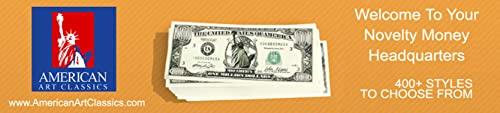 American Art Classics American Art Classics Pack of 250 - Million Dollar Bill Notes - Full Color Statue of Liberty Novelty Collectible Dollar Bills