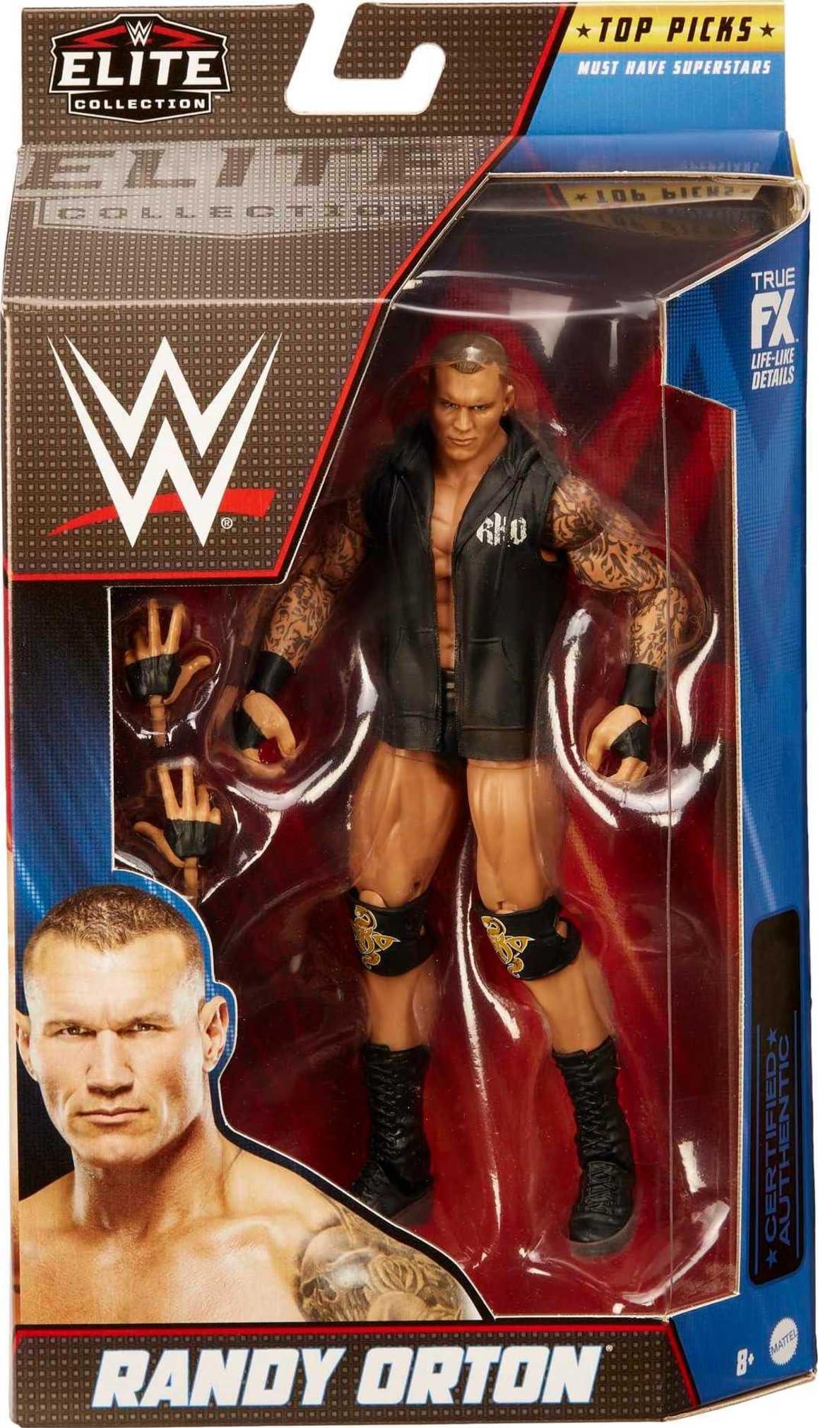 WWE Mattel WWE Elite Collection Top Picks Action Figure & Accessories Set, Randy Orton 6-inch Collectible with Articulation & Interchangeable Parts