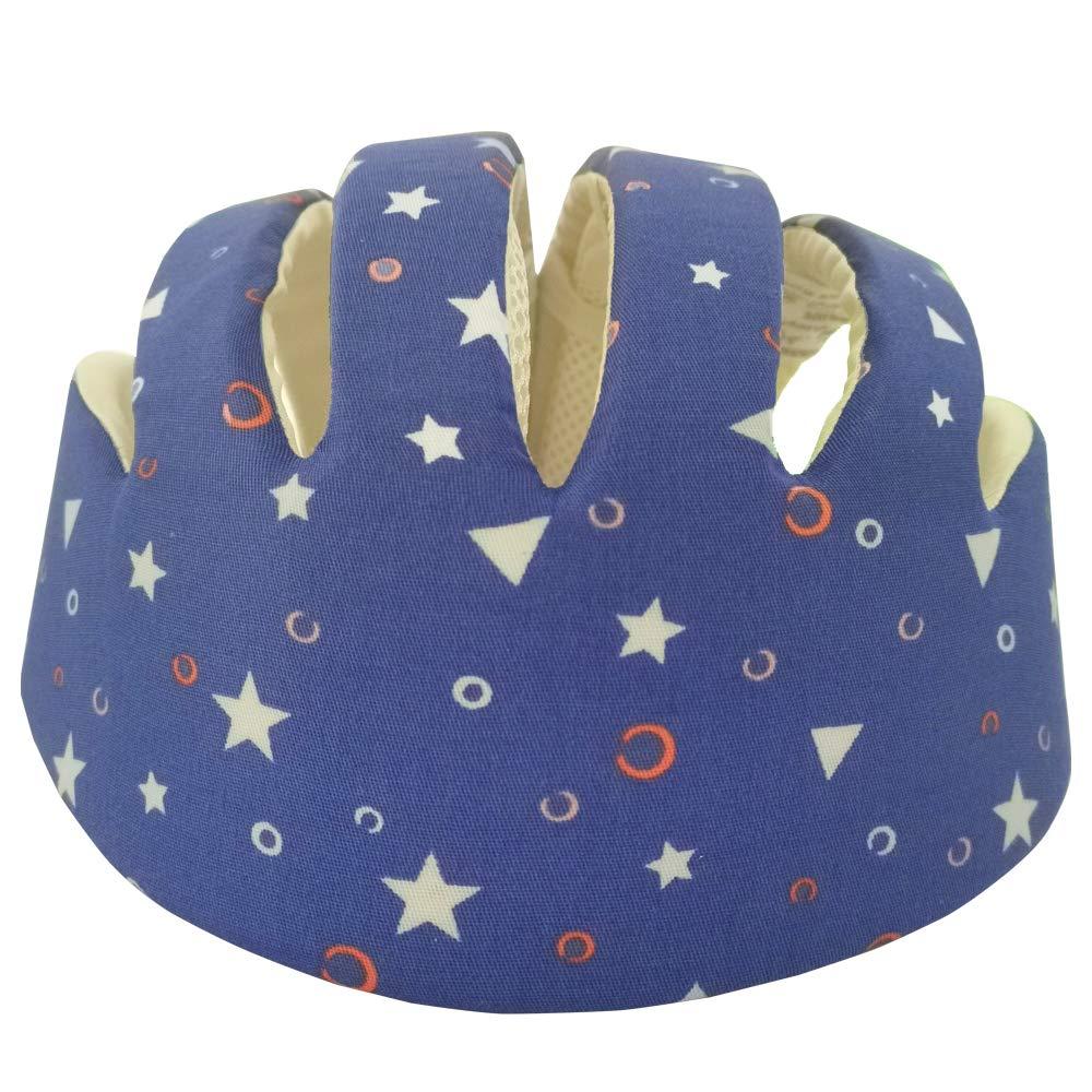 Huifen Huifen Adjustable Baby Head Protector, Baby Helmets for Crawling Walking Lightweight Safety Baby Helmet Jumping Running Breathable Hat Infant Essentials Toddler Helmets 6-24 Months (Starry Blue)